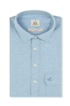 Camiseta de algodão e linho