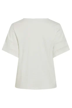 Camiseta de algodão orgânico com vazados