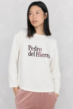 Camiseta de manga comprida com logo soft touch e activewear