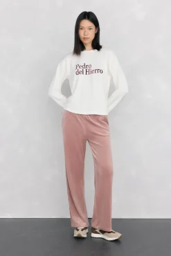 Camiseta de manga comprida com logo soft touch e activewear
