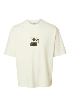 Camiseta de manga curta com estampa 100% algodão orgânico