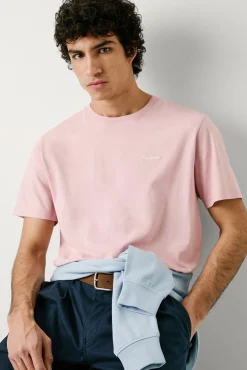 Camiseta de manga curta com logo bordado.