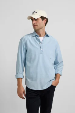 Camiseta denim esportiva