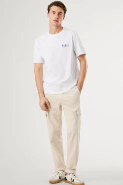 Camiseta estampada com logotipo de corte regular