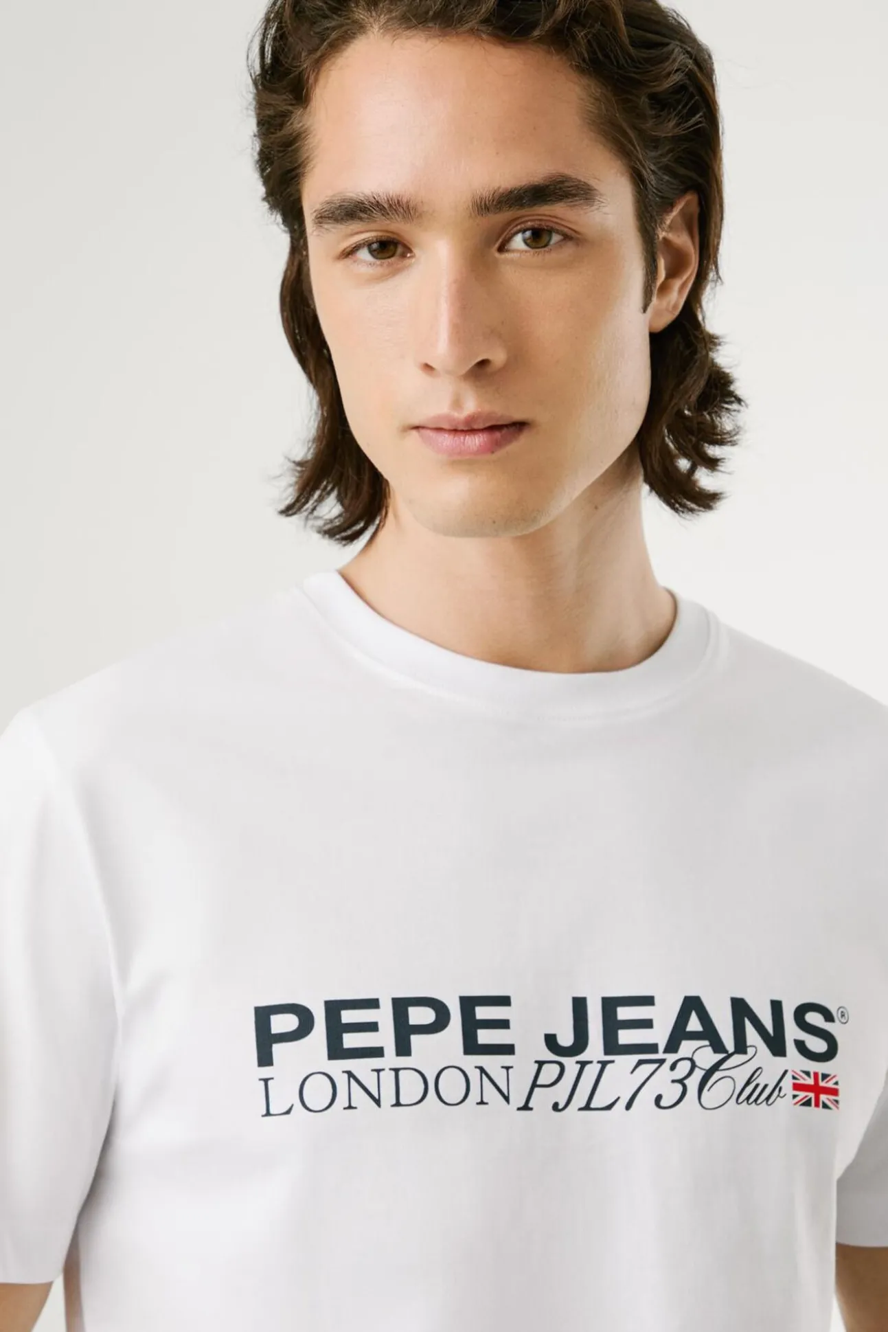 Camiseta estampada com logotipo de corte regular