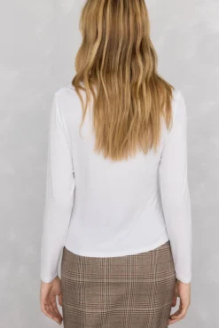 Camiseta esvoaçante com punhos