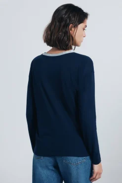 Camiseta gola lurex