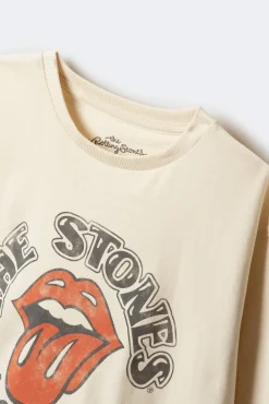 Camiseta infantil de manga comprida dos Rolling Stones