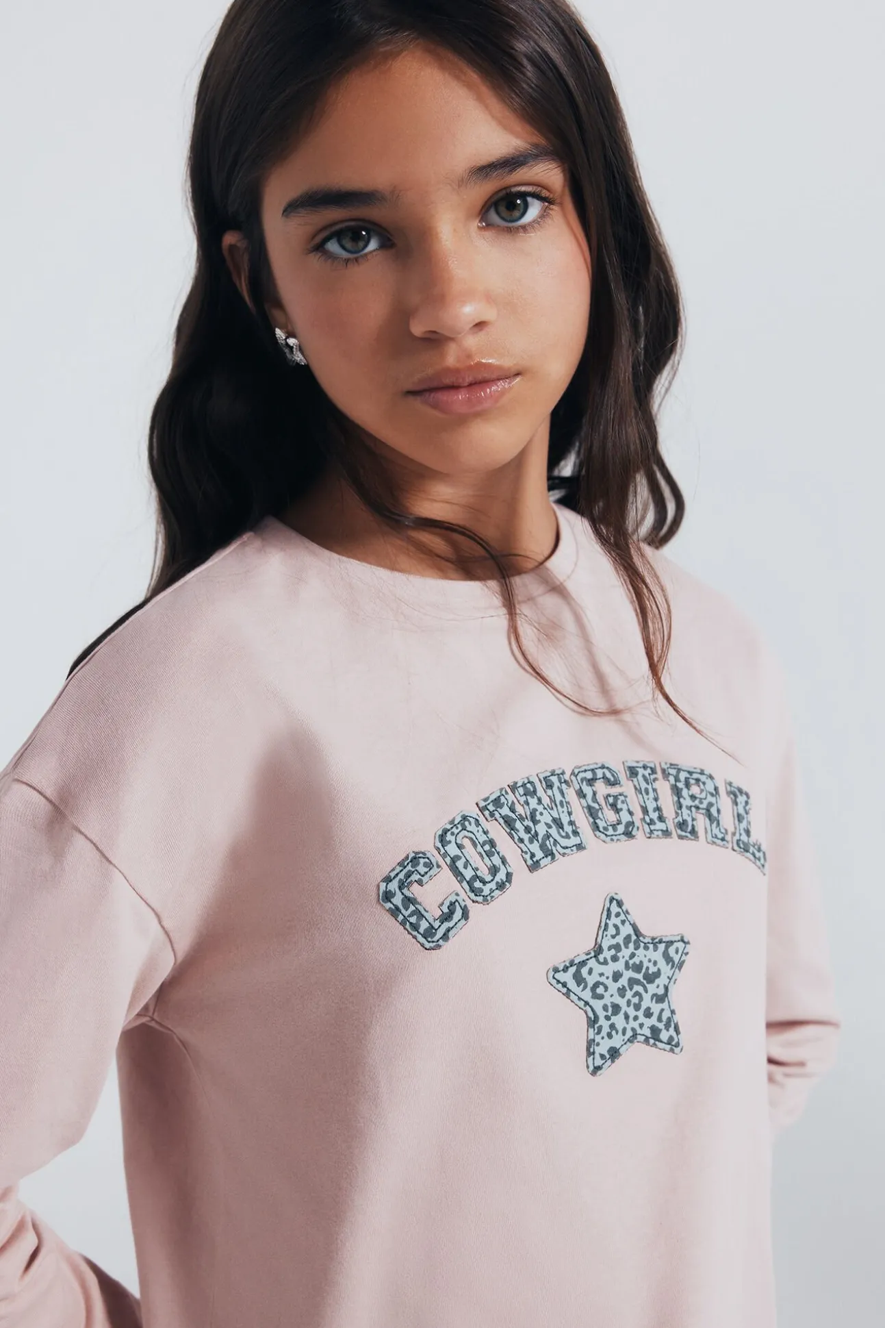 Camiseta manga comprida estilo cowgirl