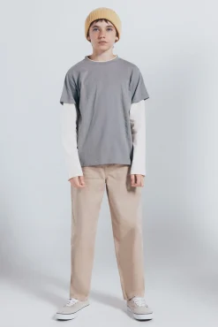 Camiseta manga comprida masculina de manga dupla