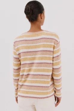 Camiseta riscas em chenille