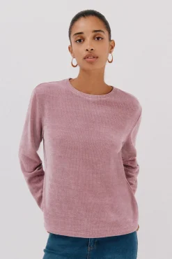 Camiseta riscas em chenille