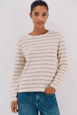 Camiseta riscas em chenille