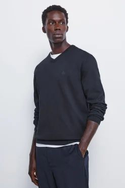 Camisola básico com gola em V