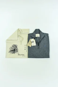 Camisola Chen com gola na fecho-éclair