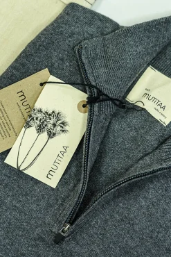 Camisola Chen com gola na fecho-éclair