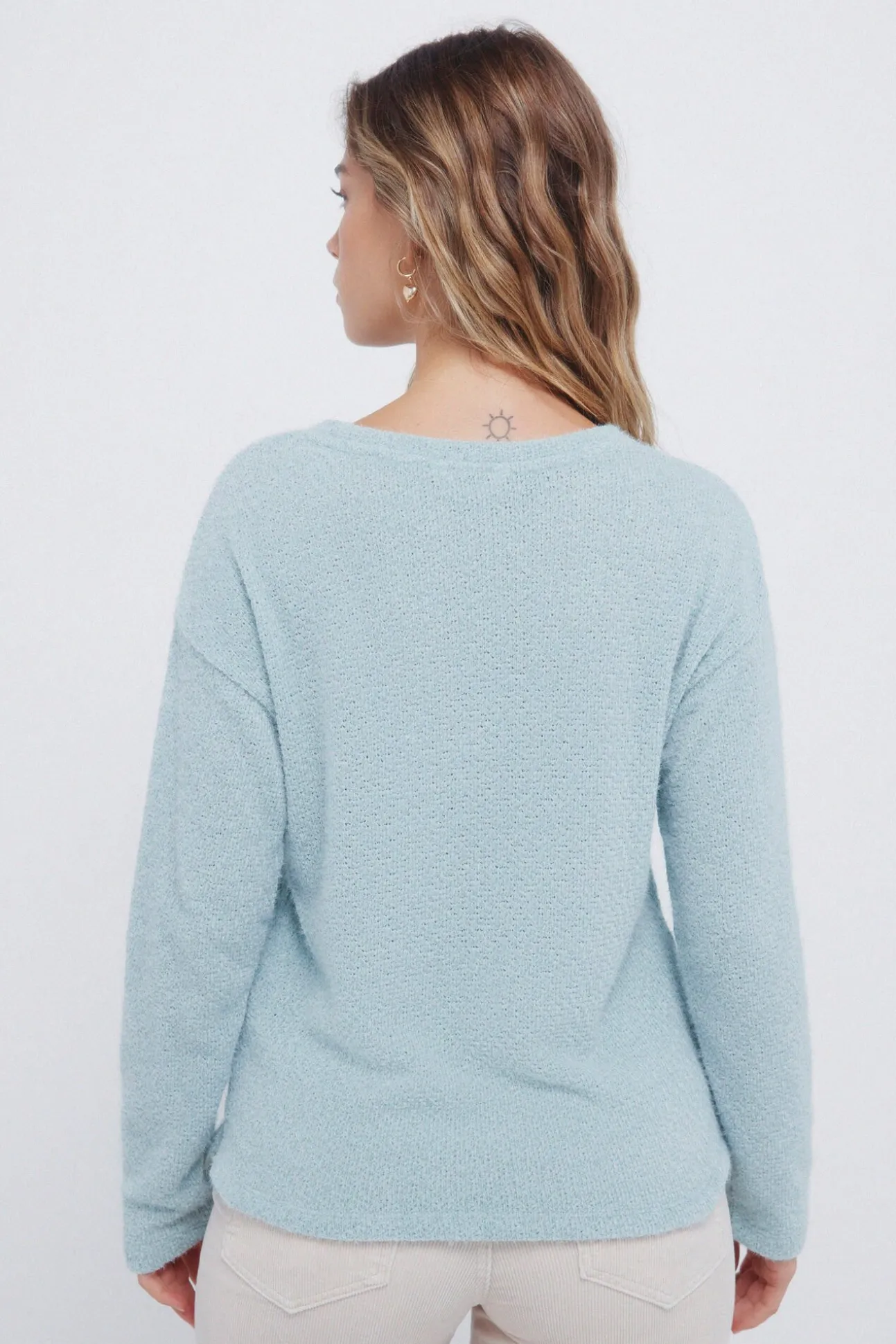 Camisola chenille pérolas