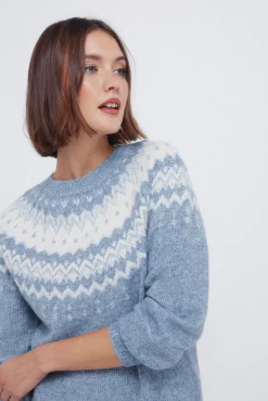 Camisola com detalhes jacquard