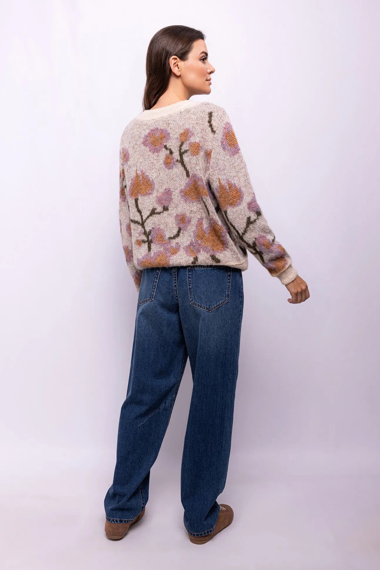 Camisola com estampado floral