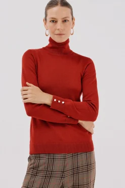 Camisola com gola alta