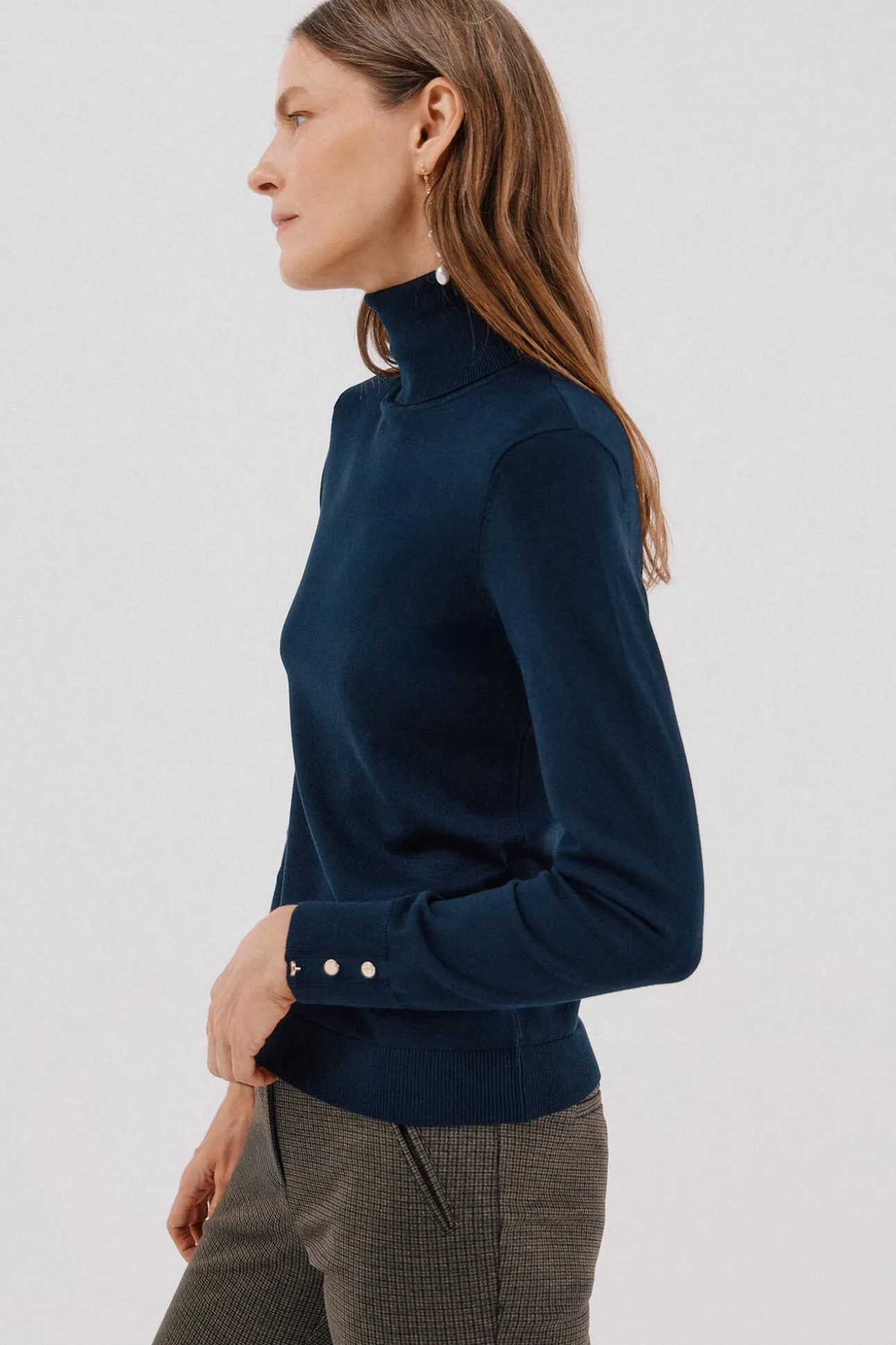Camisola com gola alta