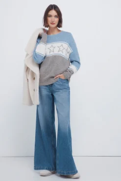 Camisola com intarsia de estrela