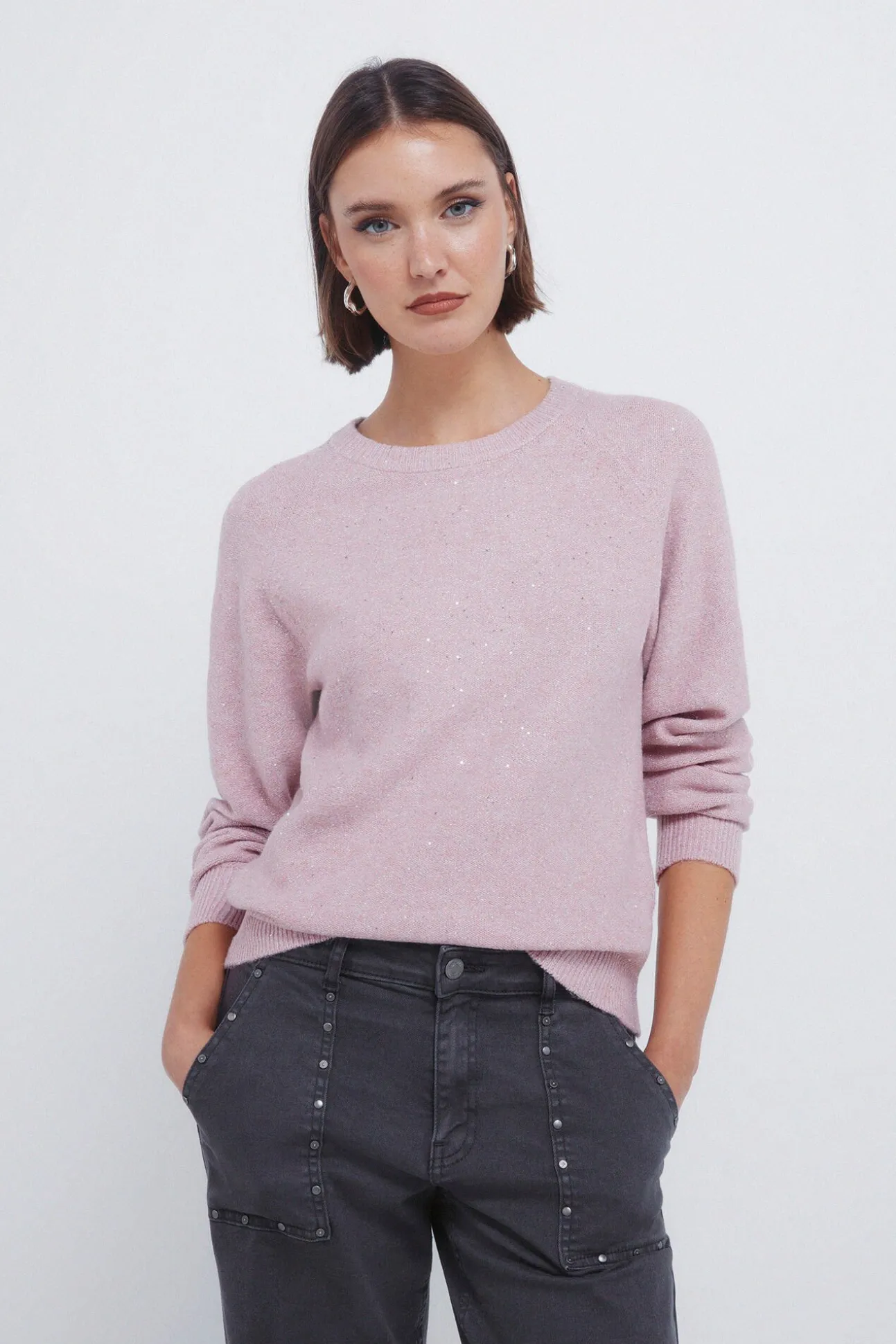 Camisola com lantejoulas