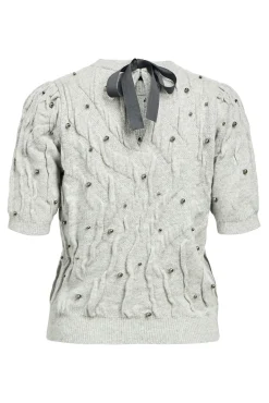 Camisola com oitos e pérolas