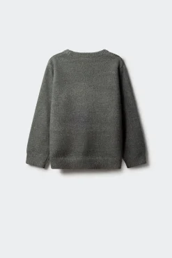 Camisola cáqui com estampa de diamantes para meninos