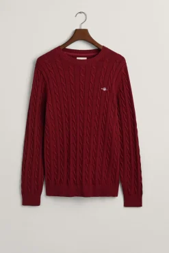 Camisola de algodão com gola redonda