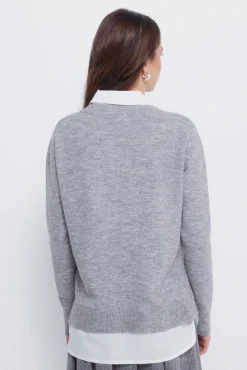 Camisola de camisa combinada
