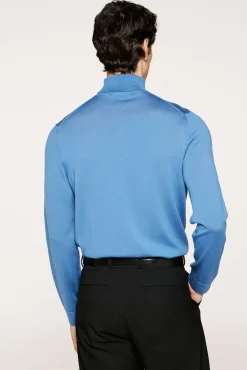 Camisola de gola alta 100% lã merino