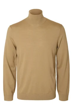 Camisola de gola alta 100% lã merino