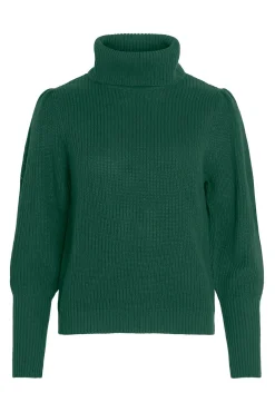 Camisola de gola alta canelado