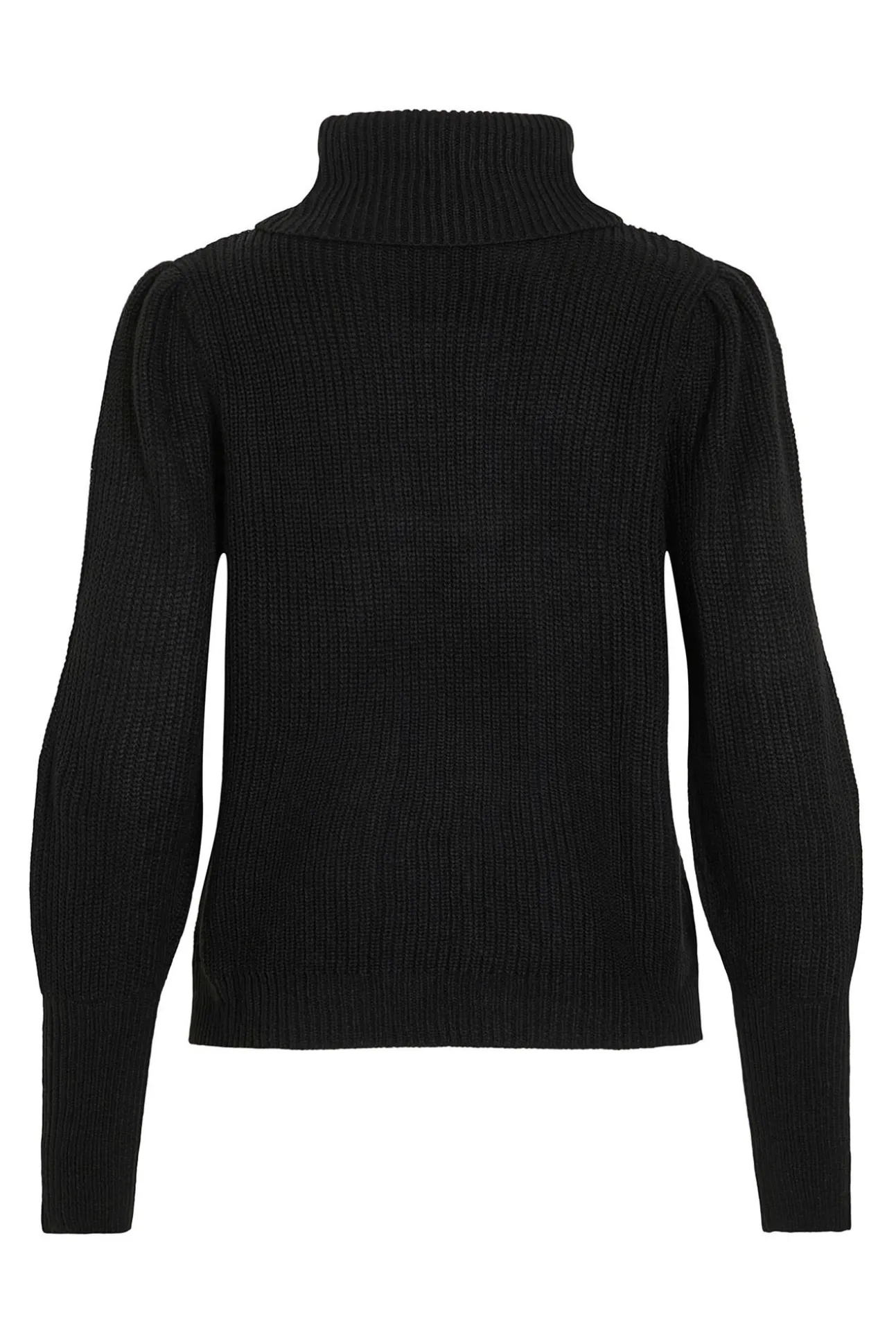 Camisola de gola alta canelado