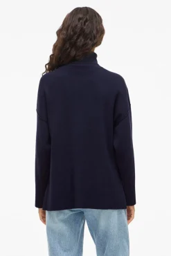 Camisola de gola alta de viscose