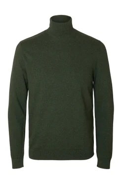 Camisola de gola de algodão orgânico