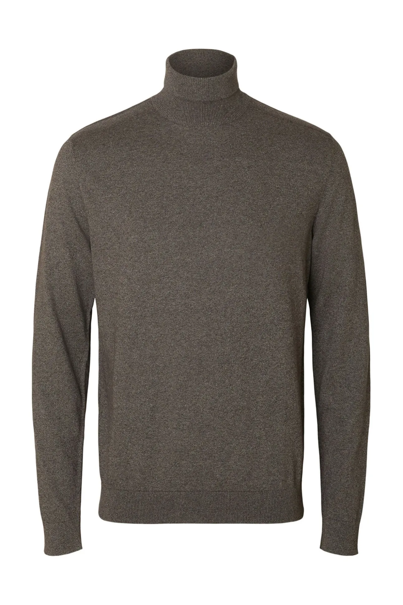 Camisola de gola de algodão orgânico
