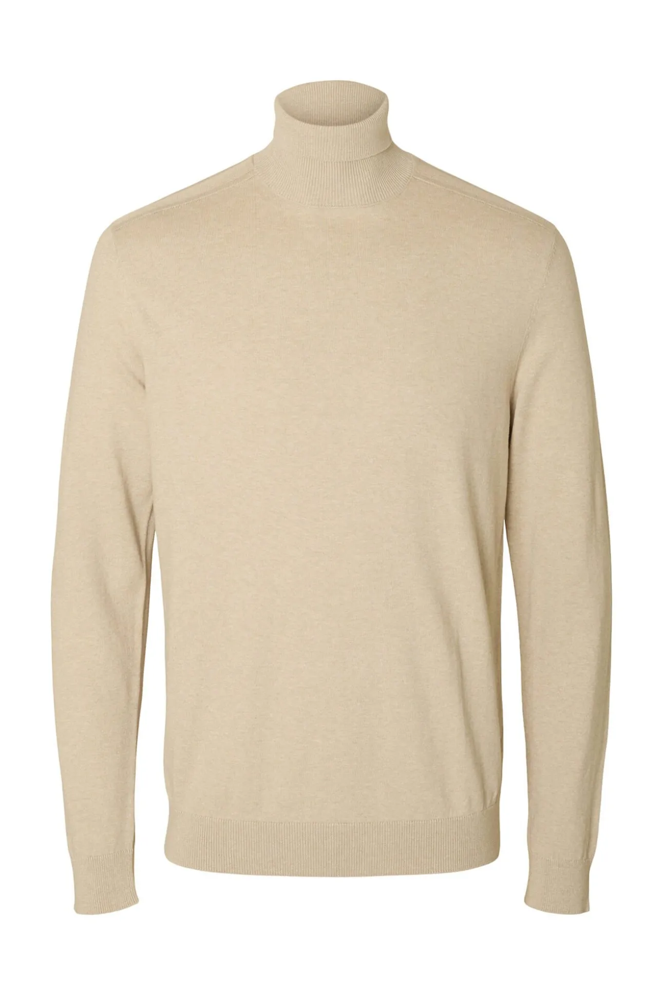 Camisola de gola de algodão orgânico