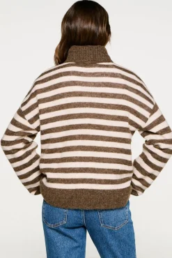 Camisola de gola de lã e alpaca