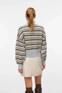 Camisola de gola estampado
