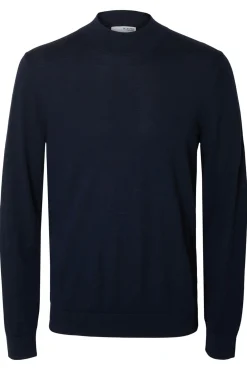 Camisola de gola falsa 100% lã merino.