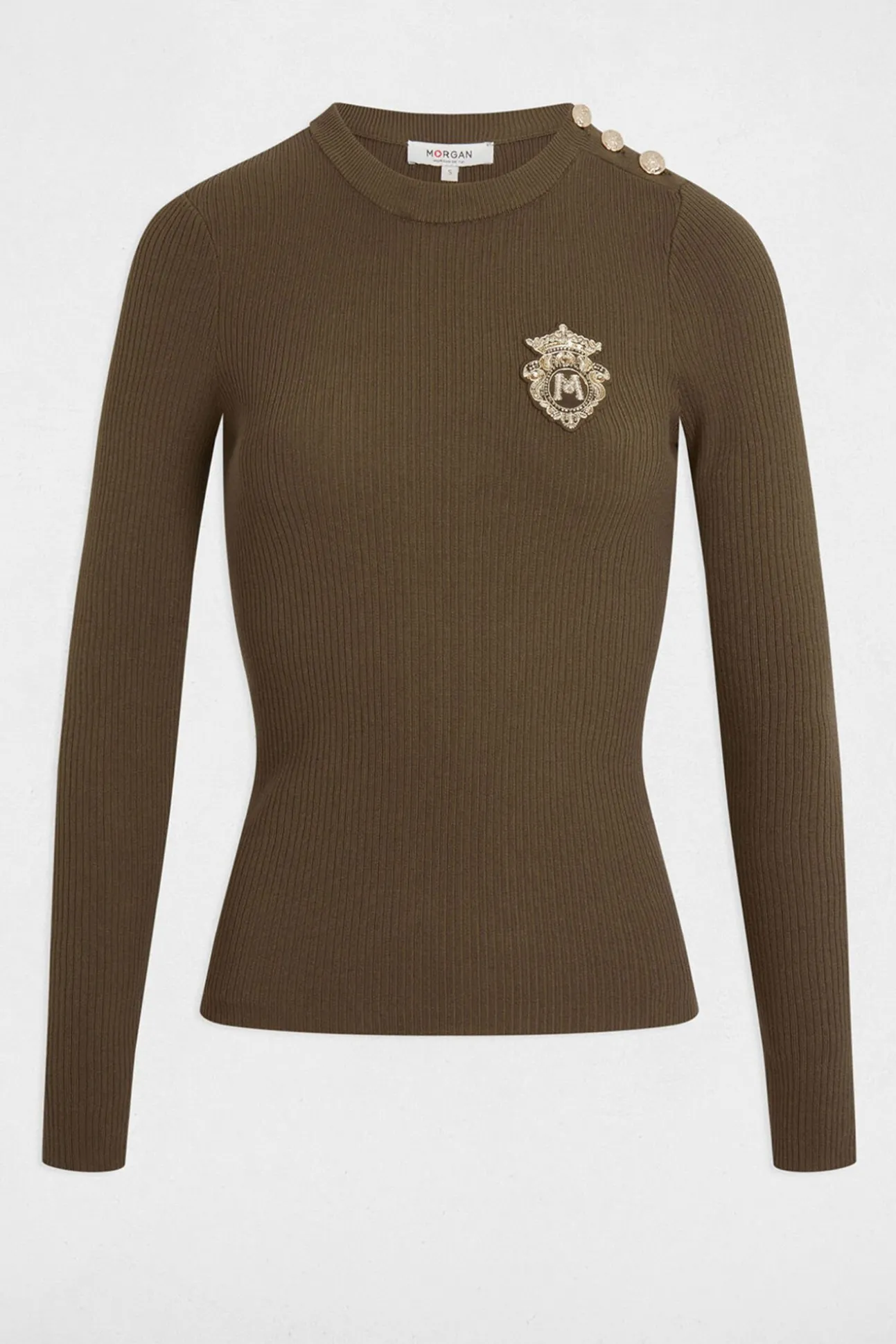 Camisola de gola redonda