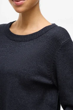 Camisola de gola redonda de viscose