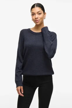 Camisola de gola redonda de viscose