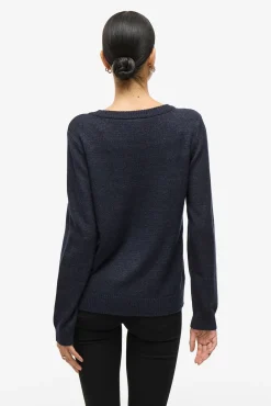 Camisola de gola redonda de viscose