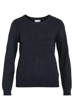 Camisola de gola redonda de viscose