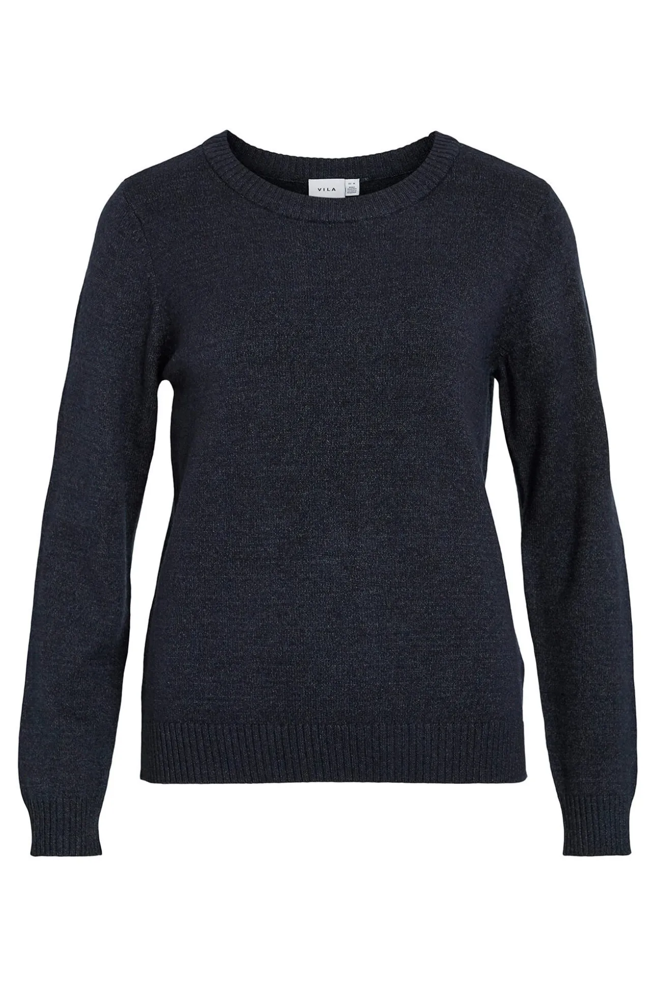 Camisola de gola redonda de viscose