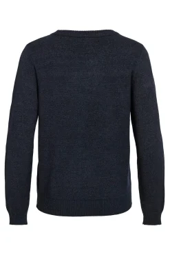 Camisola de gola redonda de viscose