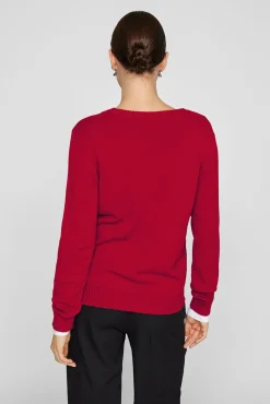 Camisola de gola redonda de viscose